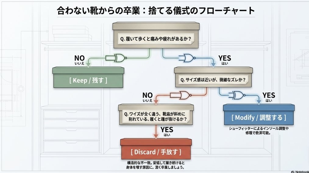 靴の見直しフローチャート