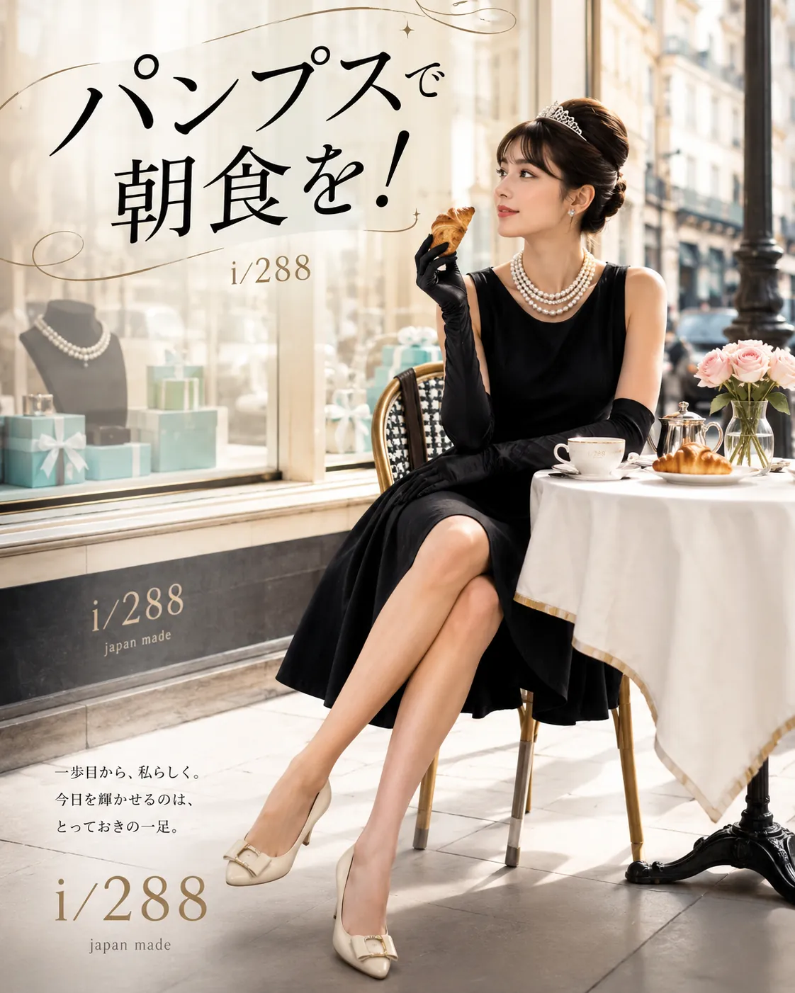 パンプスで朝食を — 池袋でパンプスを キャンペーンビジュアル